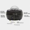 Luminária Abajur Projetor Estrelas Galáxia Caixa De Som Bluetooth RGB - Image 2