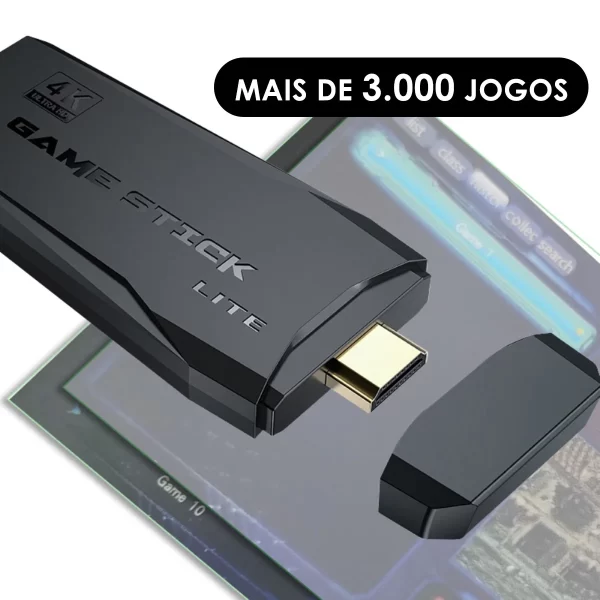 Vídeo Game Stick Retro Controle Sem Fio HDMI 3500 Jogos - Image 5