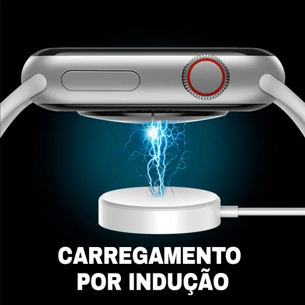 Relógio Smartwatch Android Ios Carregamento Por Indução Bluetooth C/ Pulseira Magnética K8 - Image 2